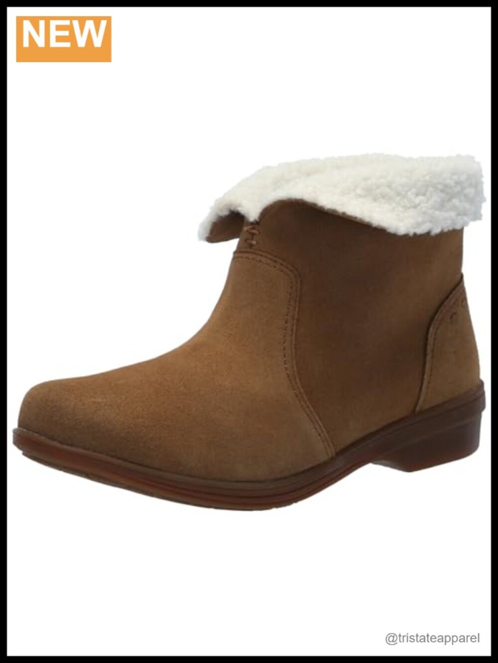 Orthotic Suede Ankle Bootie with Sherpa Lining